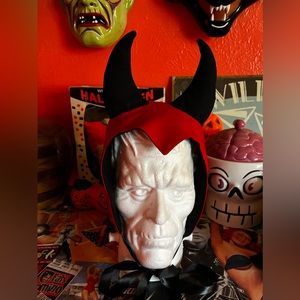 Red and black Devil Bonnet *imperfect*